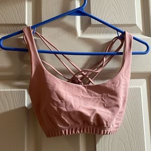 Pink sports bra